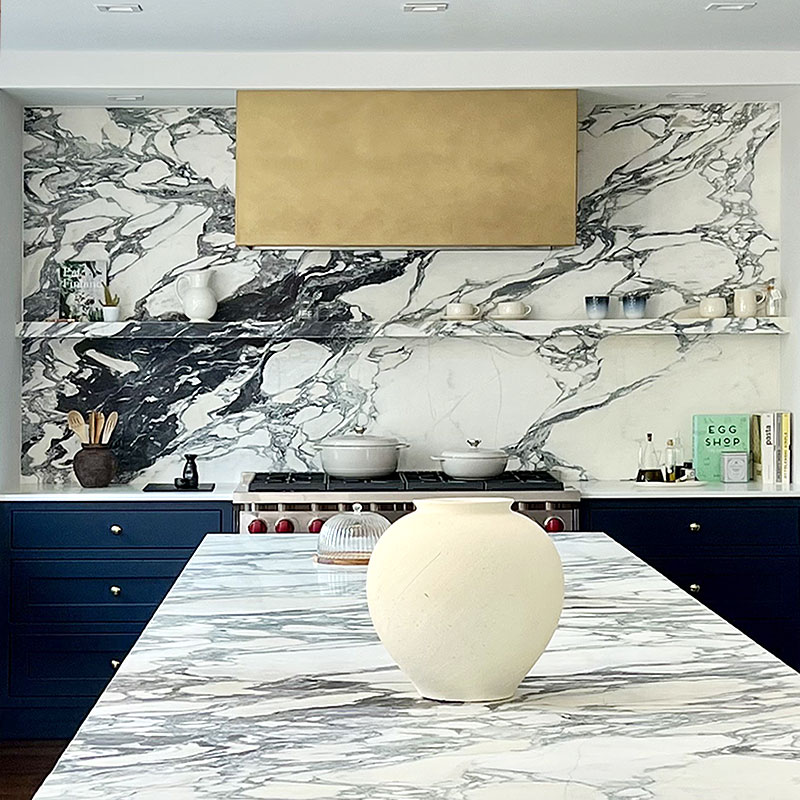 Modern Brass Range Hood